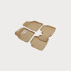 3D Kagu Floor Mat Compatible with HONDA CITY 2014 to Present | Set of 5 Pcs|Custom Fit|BEIGE